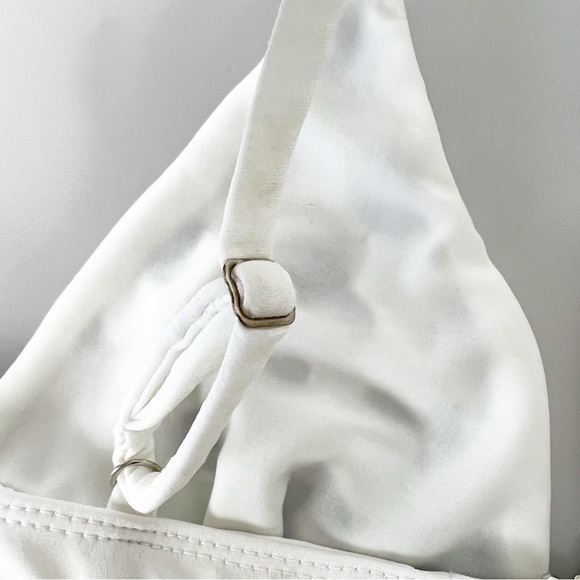 New Oceanus 2pc Bikini Swimsuit White Black Hand Beaded Print size XS - Picture 9 of 10